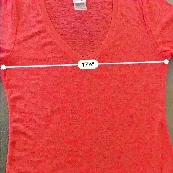 Soffe Coral/Pink V-neck Junior's Top (188) - Picture 9 of 11